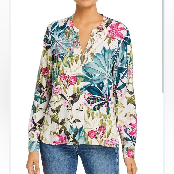 Tommy Bahama silk floral button shirt M - Picture 2 of 8